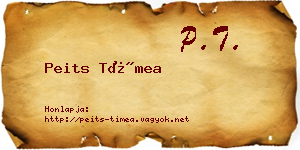 Peits Tímea névjegykártya